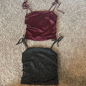 2 Abercrombie Satin crop tops